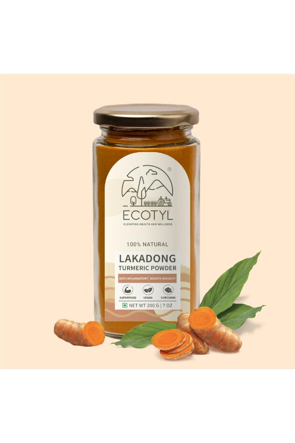 Ecotyl Lakadong Turmeric Powder for Strong Immunity | High Curcumin | 200g